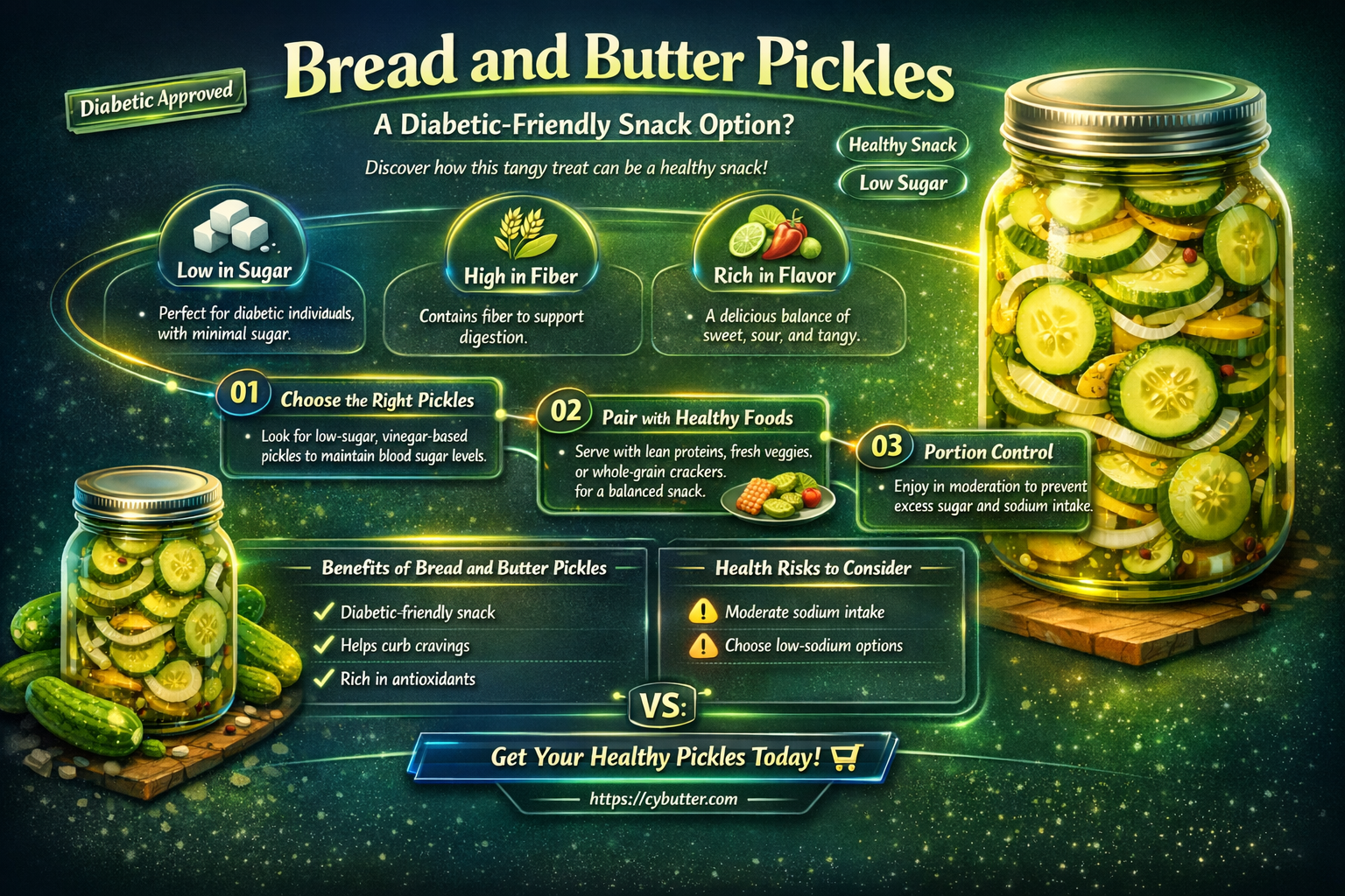 are bread and butter pickles good for diabetics