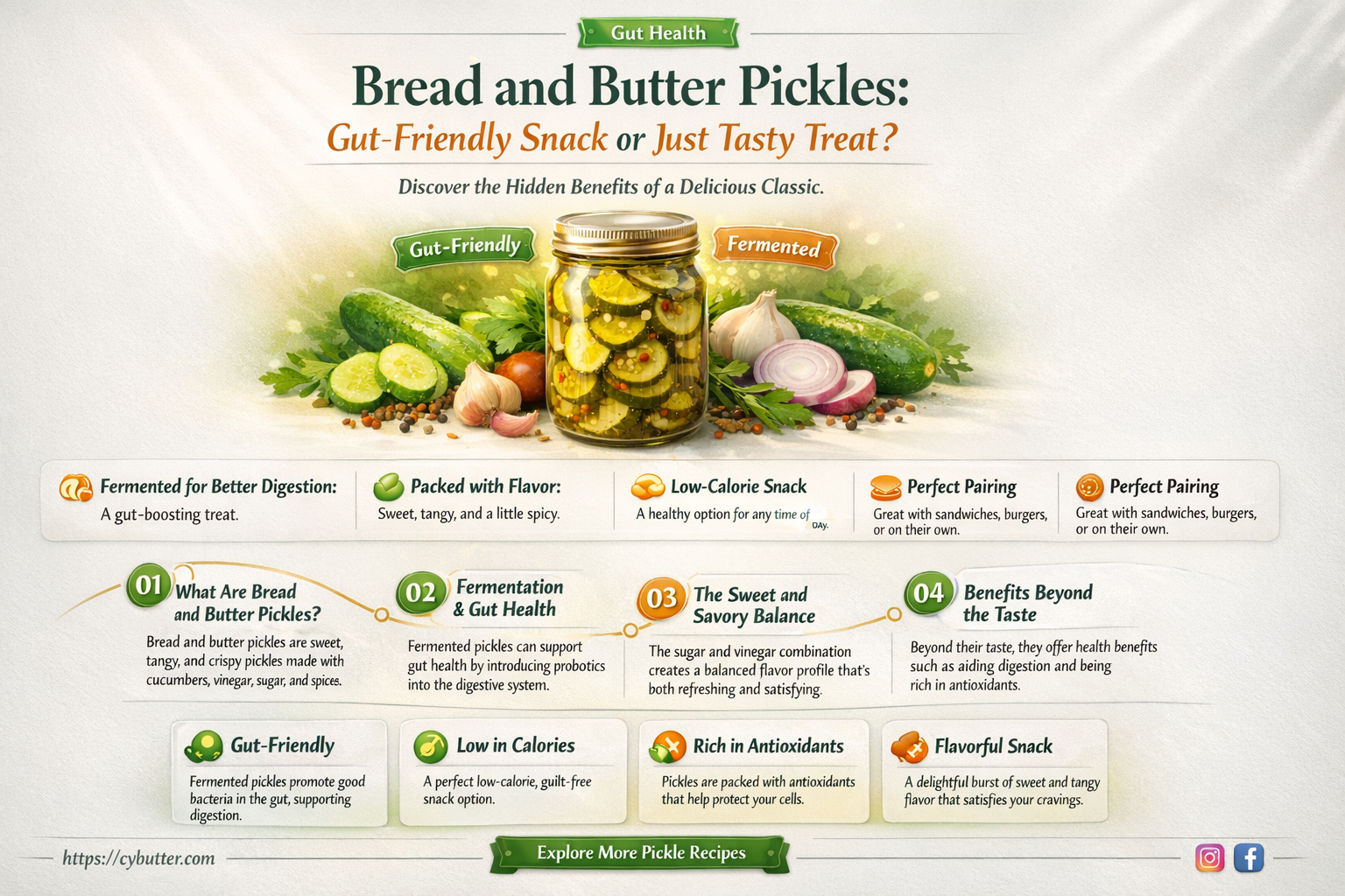 are bread and butter pickles good for yuur gut
