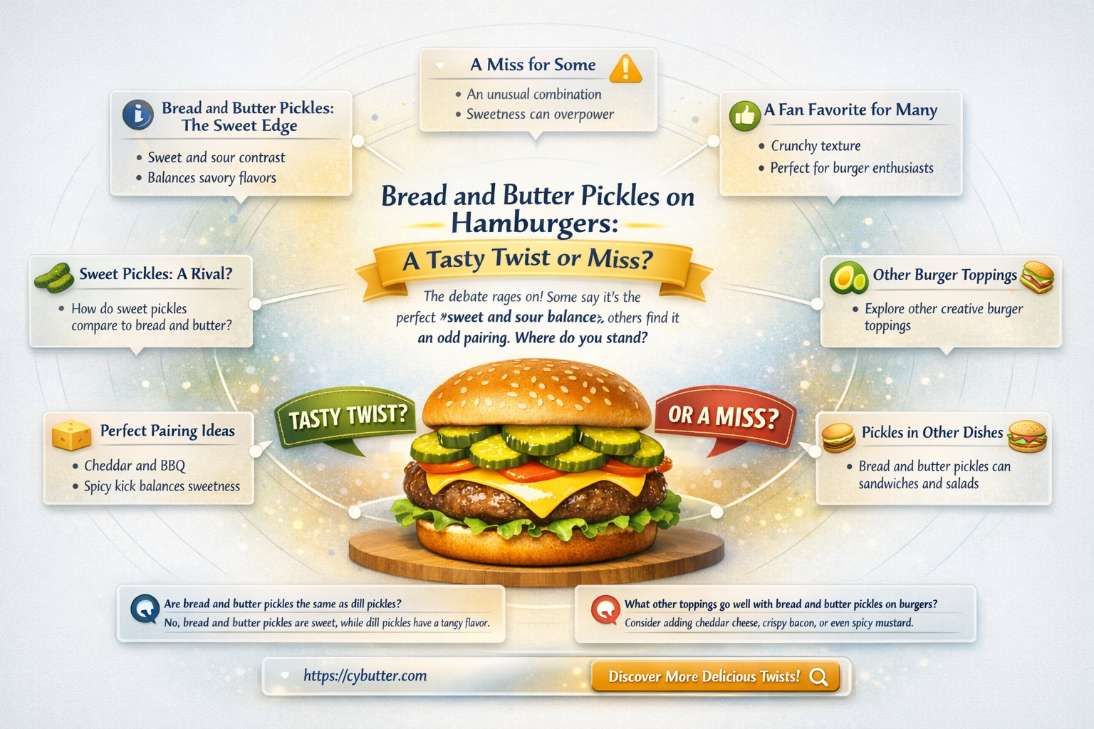 are bread and butter pickles good on a hamburger