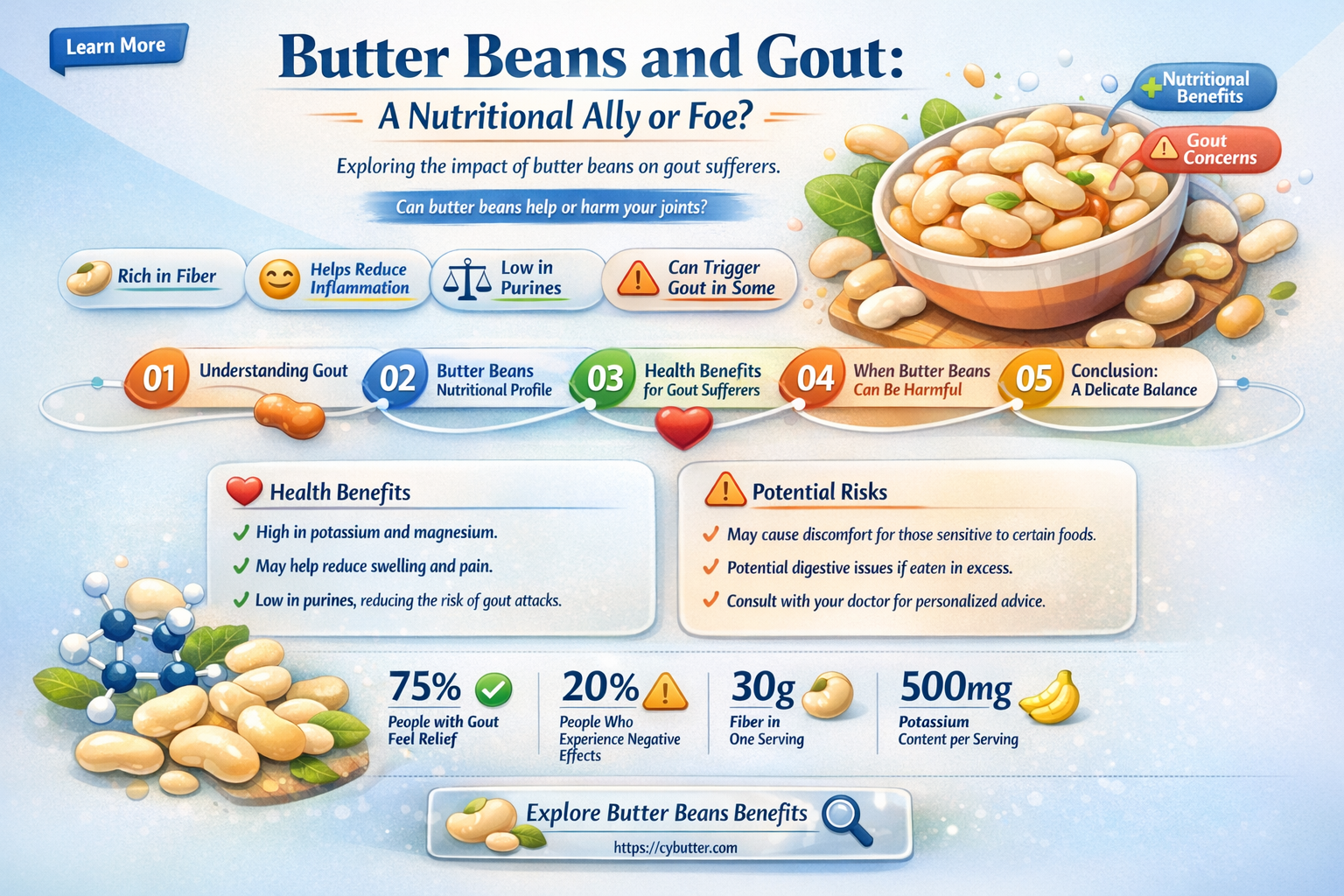 are butter beans good for gout