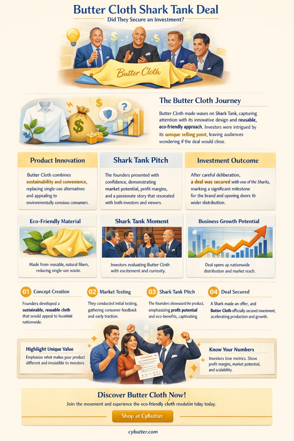 did butter cloth get a deal shark tank