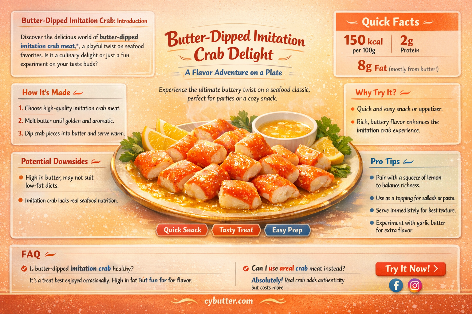 does imitation crab meat taste good dipped in butter