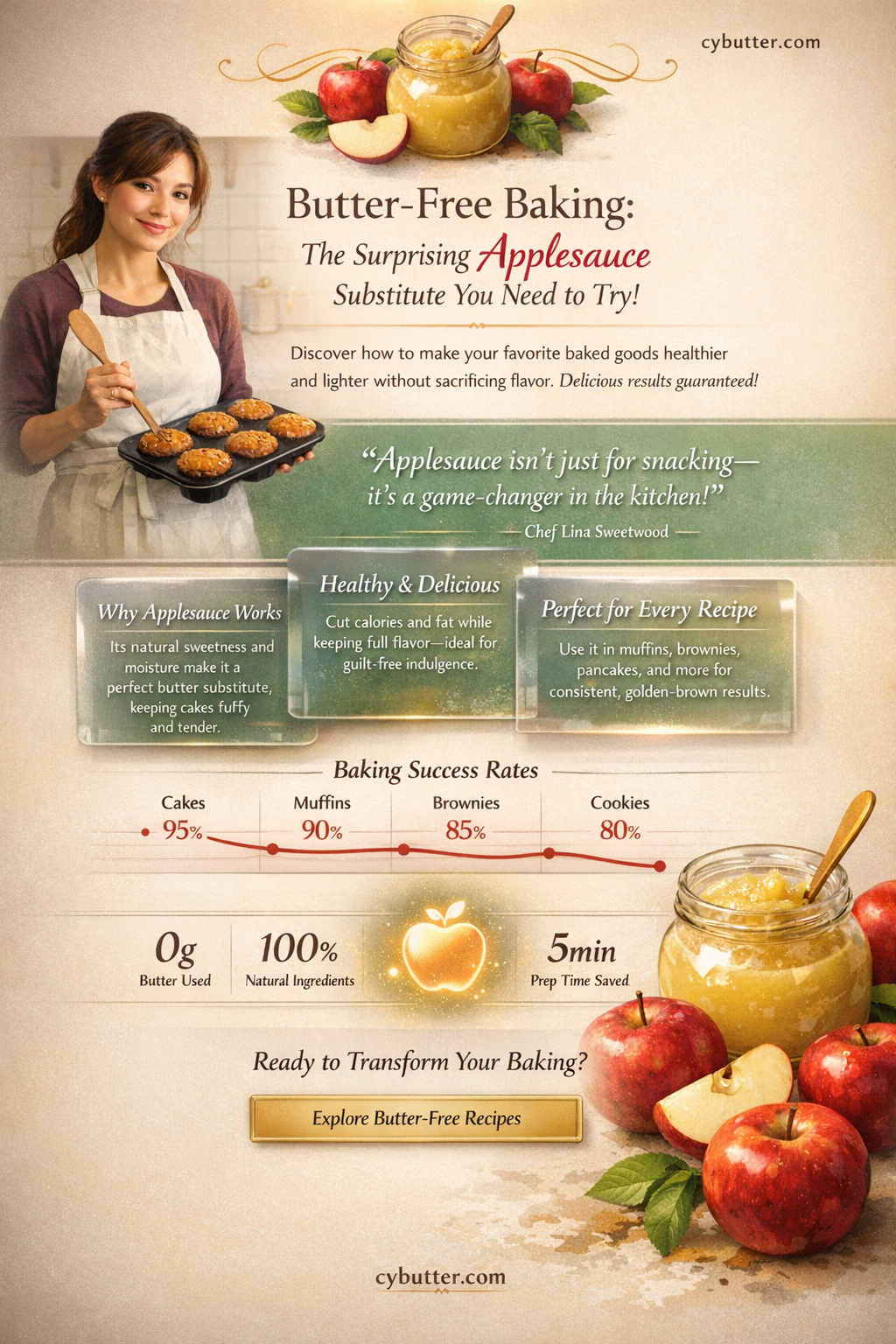 how do you substitute applesauce for butter