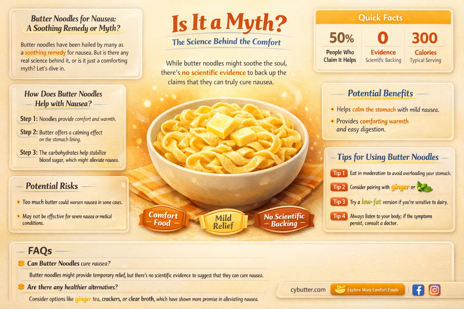 are butter noodles good for nausea