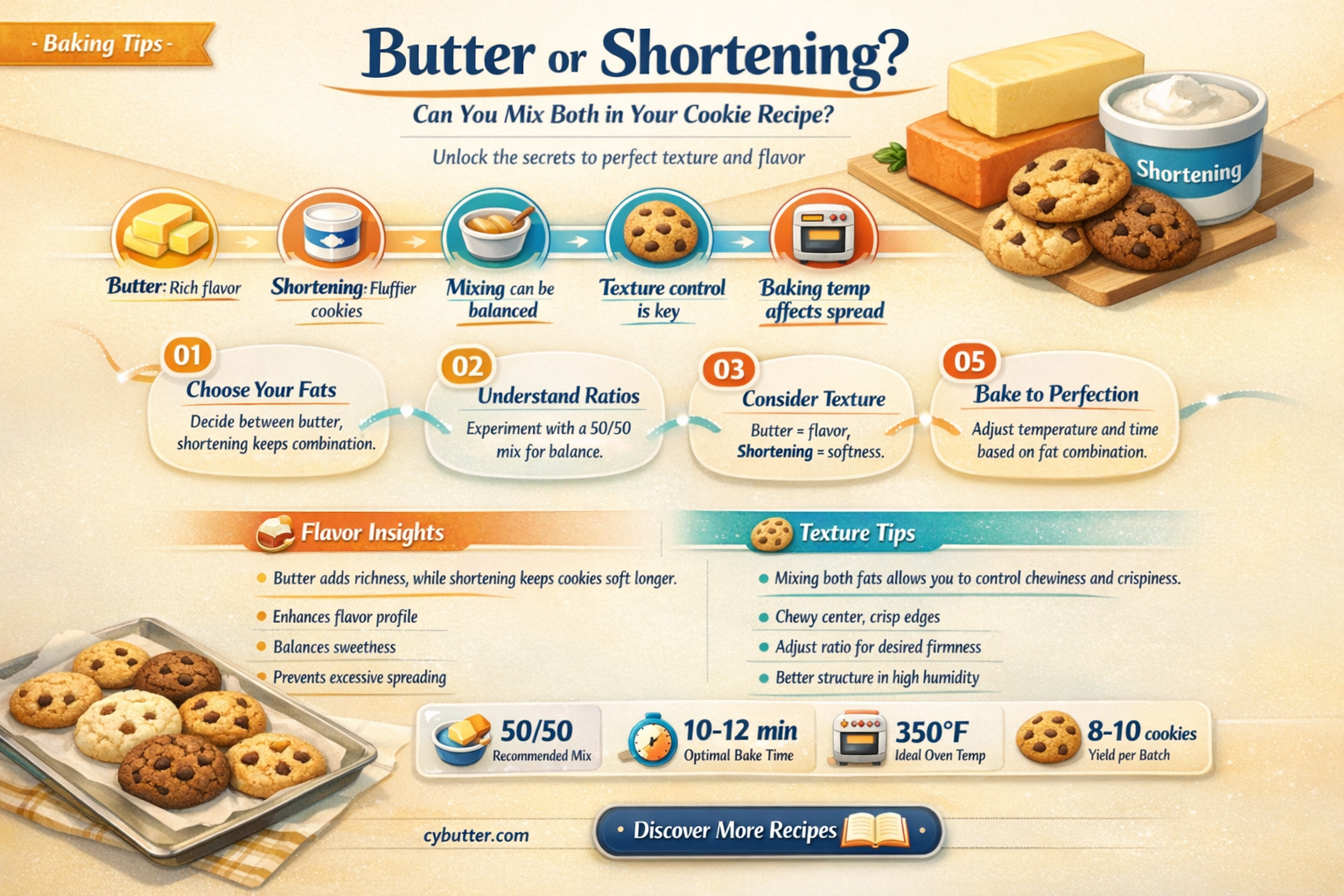 can i use half butter and half shortening in cookies