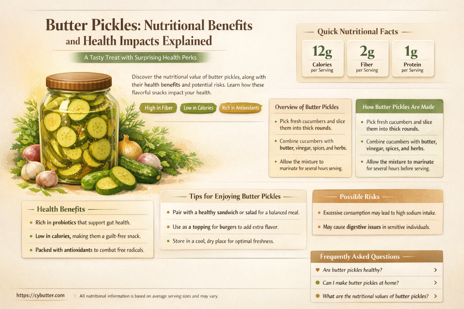 are butter pickles good for you