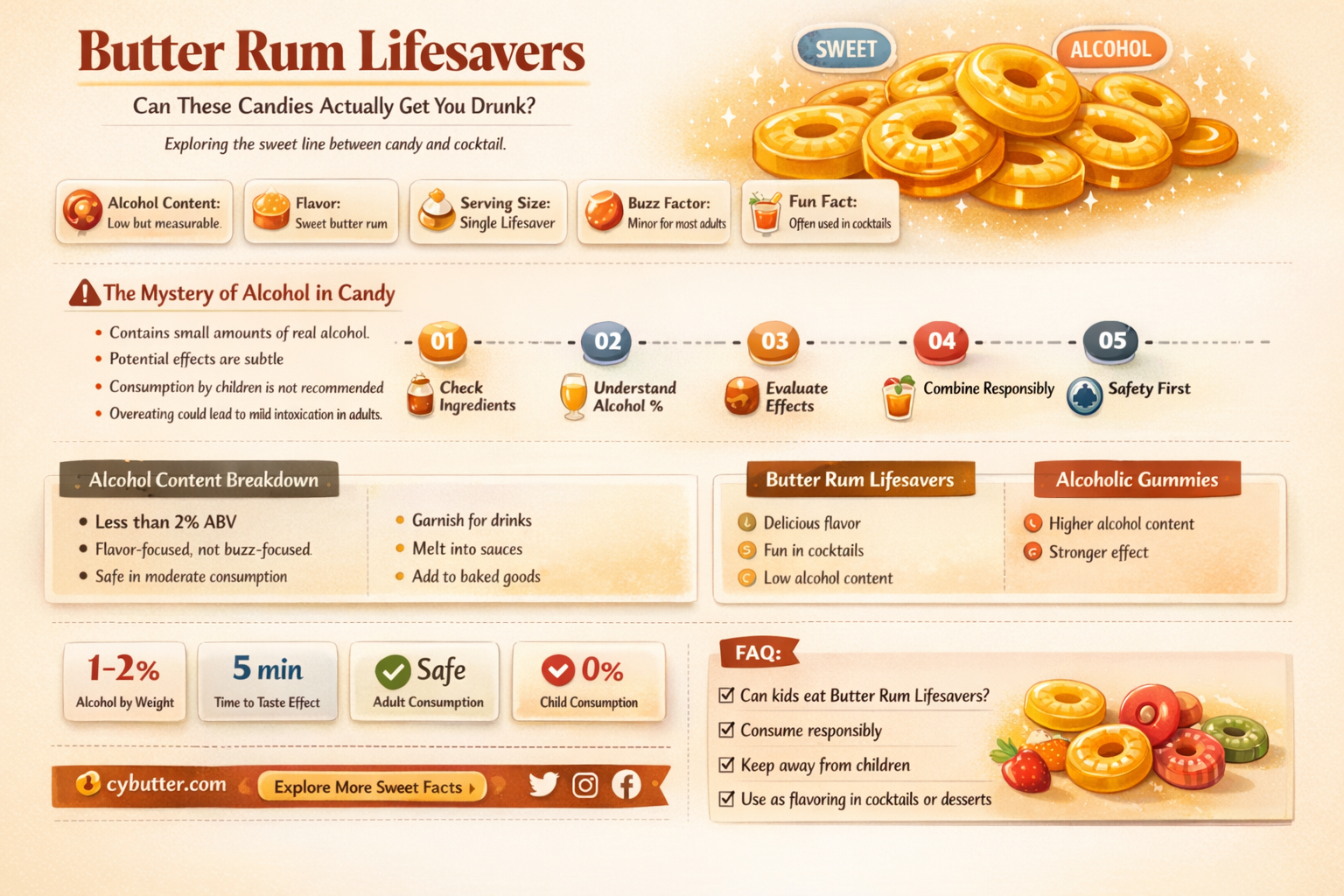 can you get drunk off of butter rum lifesavers