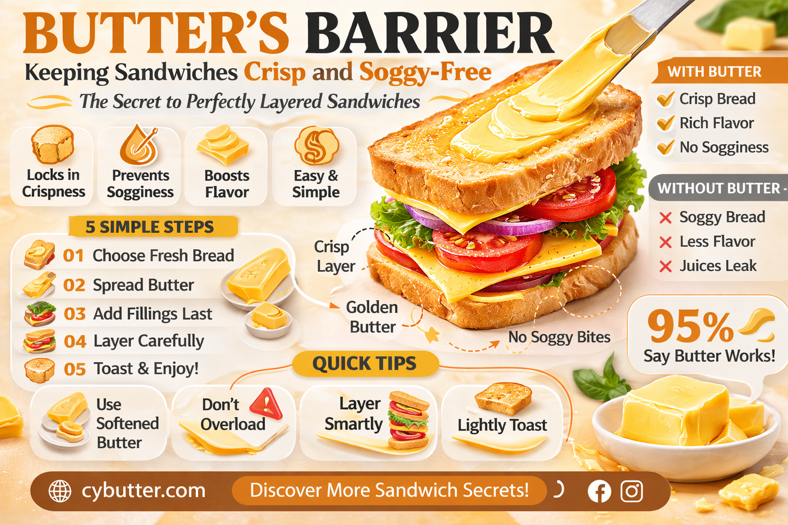 does butter keep sandwich from getting soggy