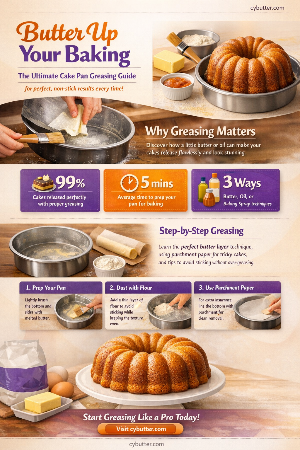 can i use butter to grease a cake pan