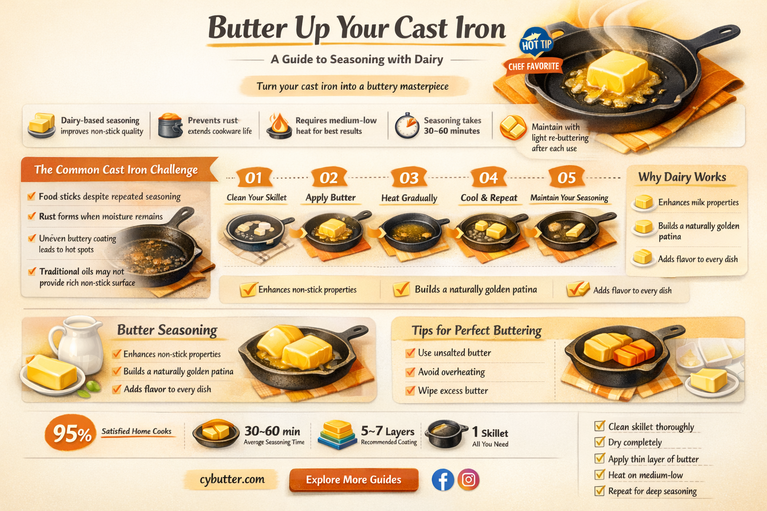 can i use butter to season cast iron