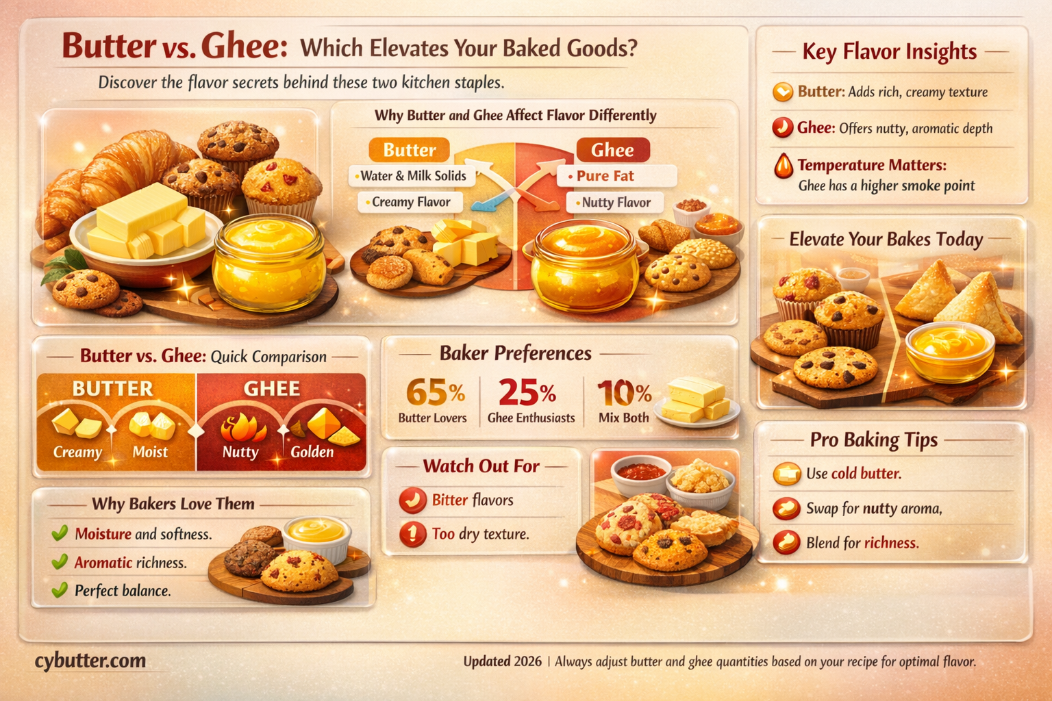 does baked goods taste better with butter instead of ghee