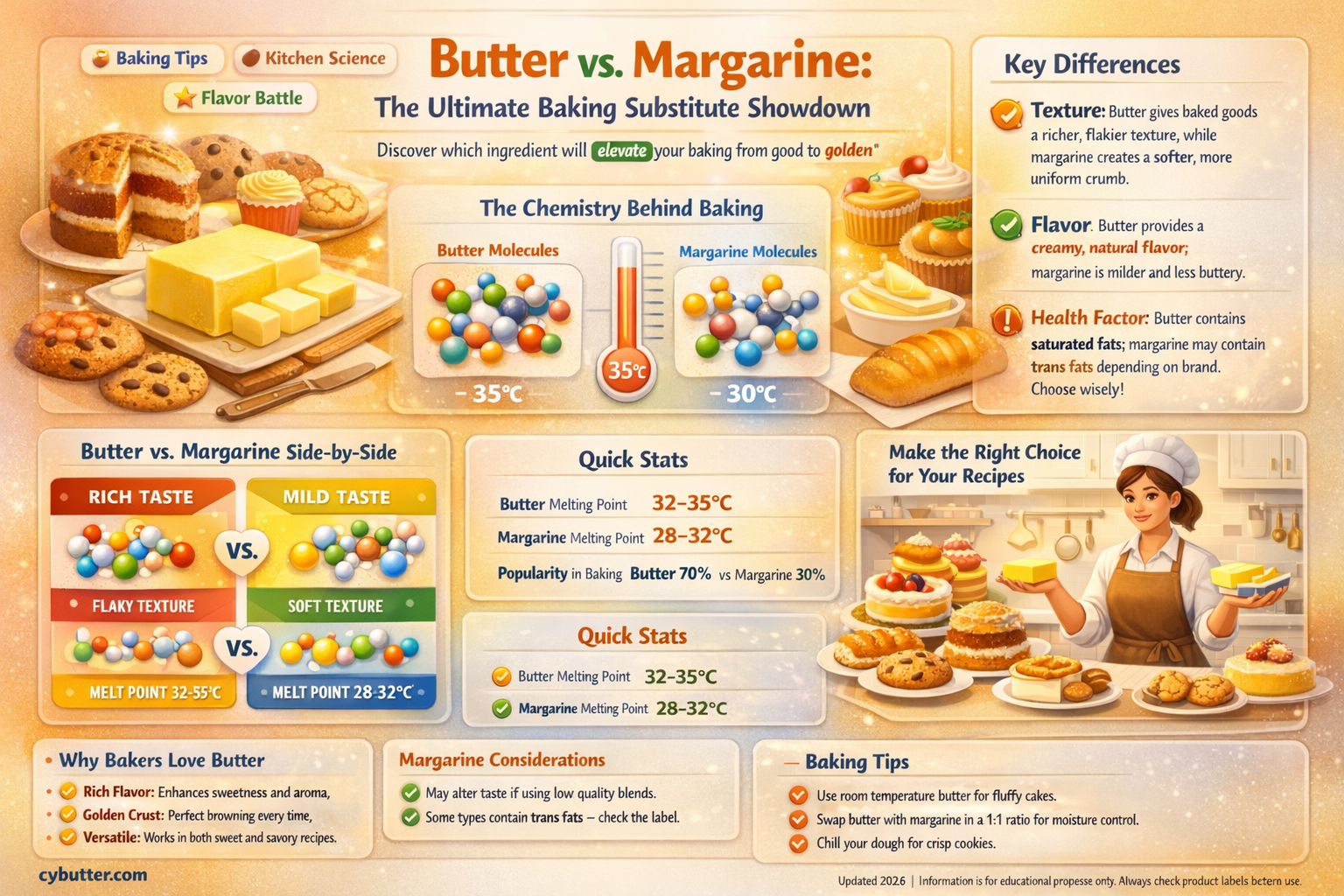 can you use butter instead of margarine in baking