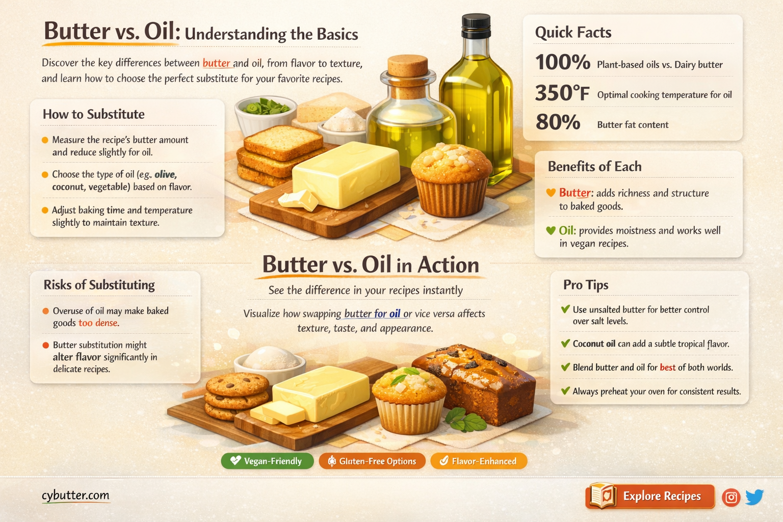 can i replace vegetable oil with melted butter