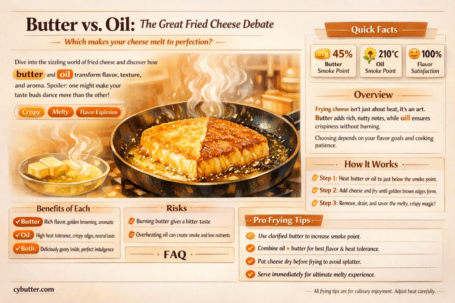 can you make fried cheese with butter instead of oil