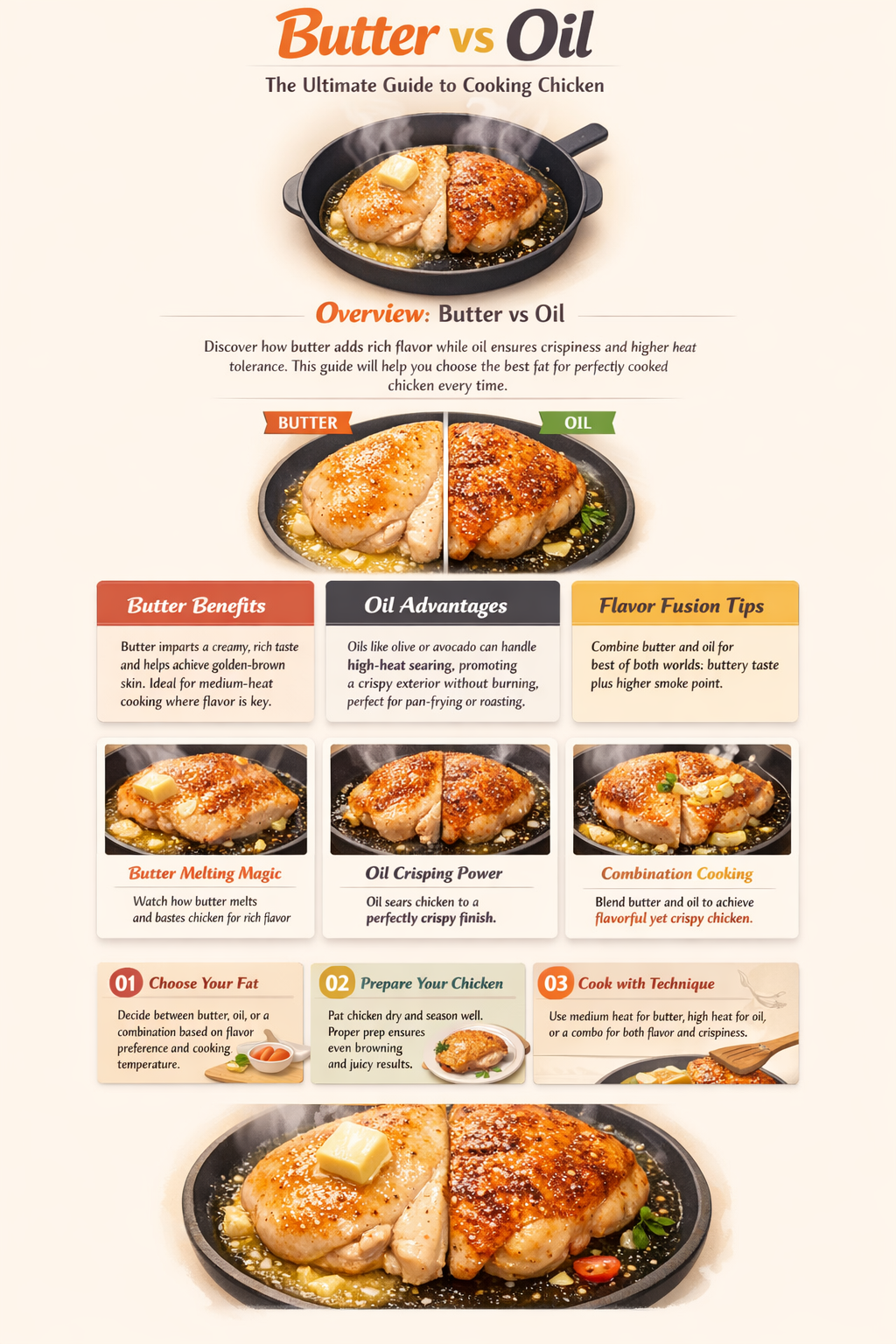 can you cook chicken with butter instead of oil
