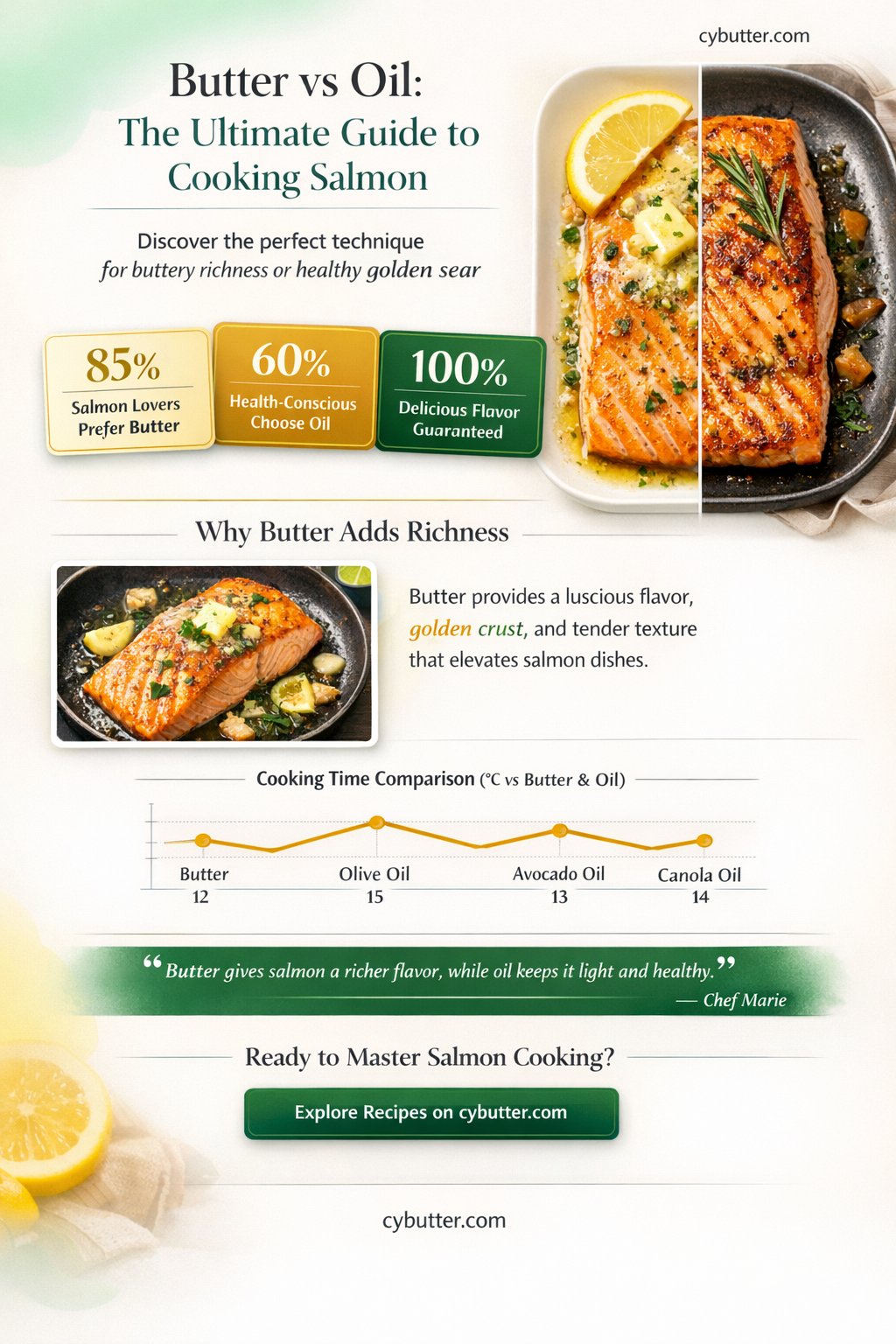 can you cook salmon in butter instead of oil