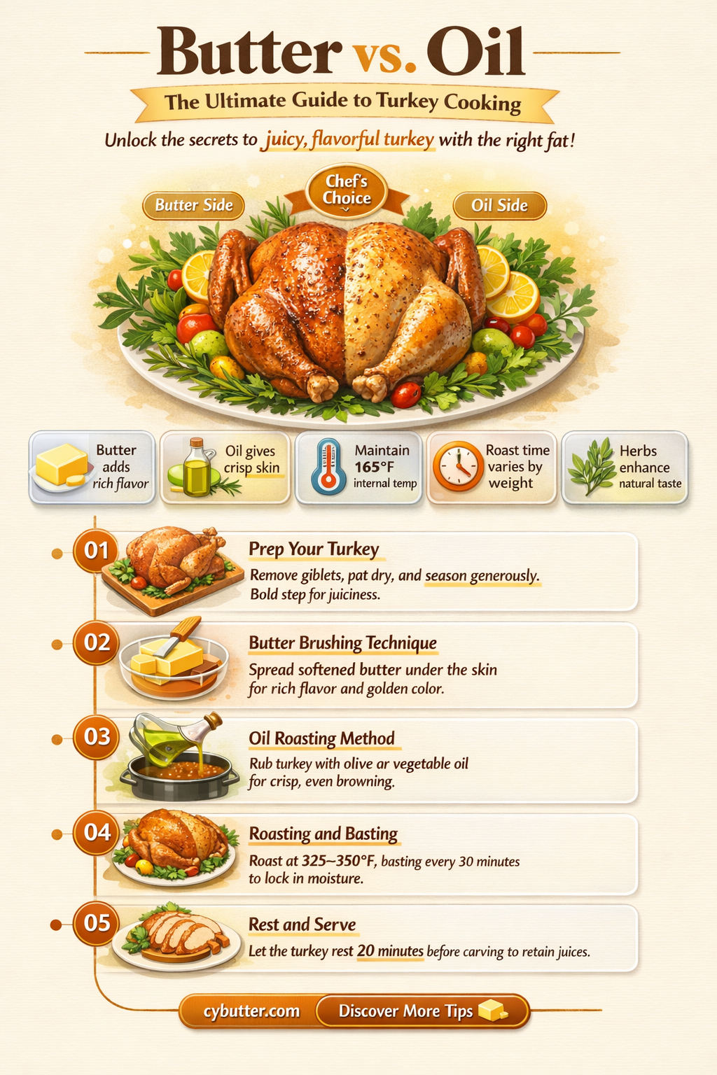 do you put butter or oil on turkey