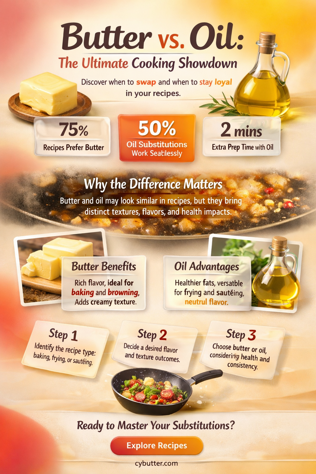 can you use melted butter instead of oil
