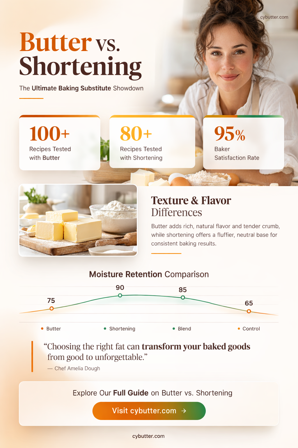 can you use butter in place of shortening
