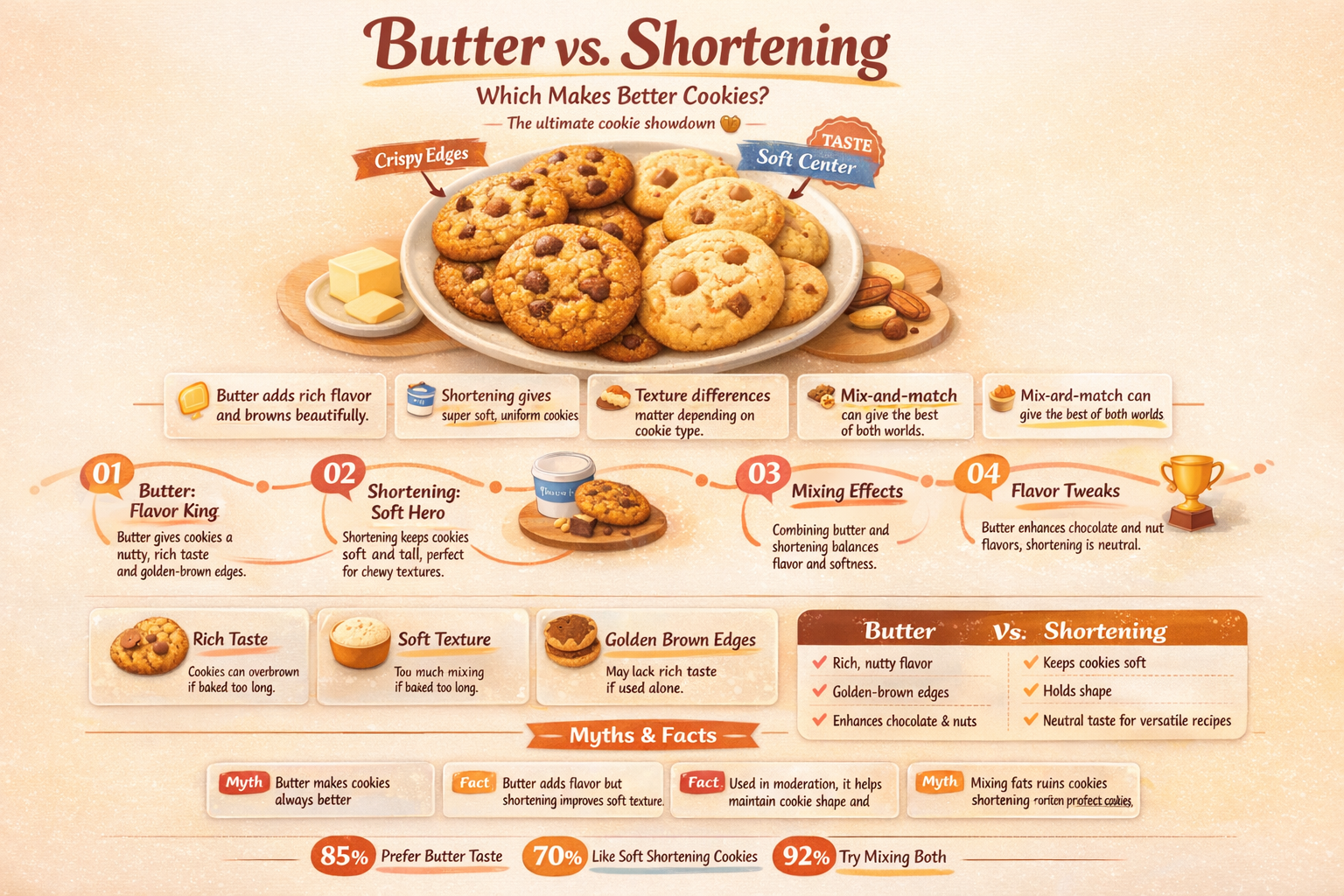 does butter make good sub for shortening in cookies