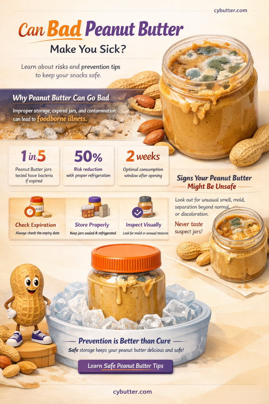 can you get sick from bad peanut butter