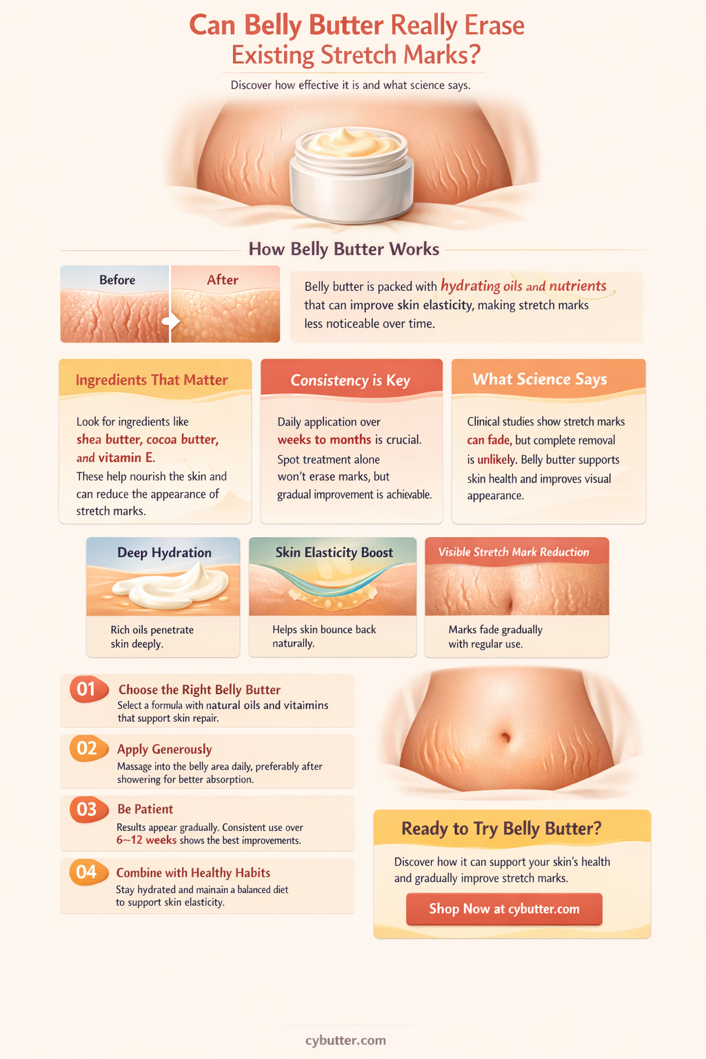 does belly butter get rid of existing stretch marks
