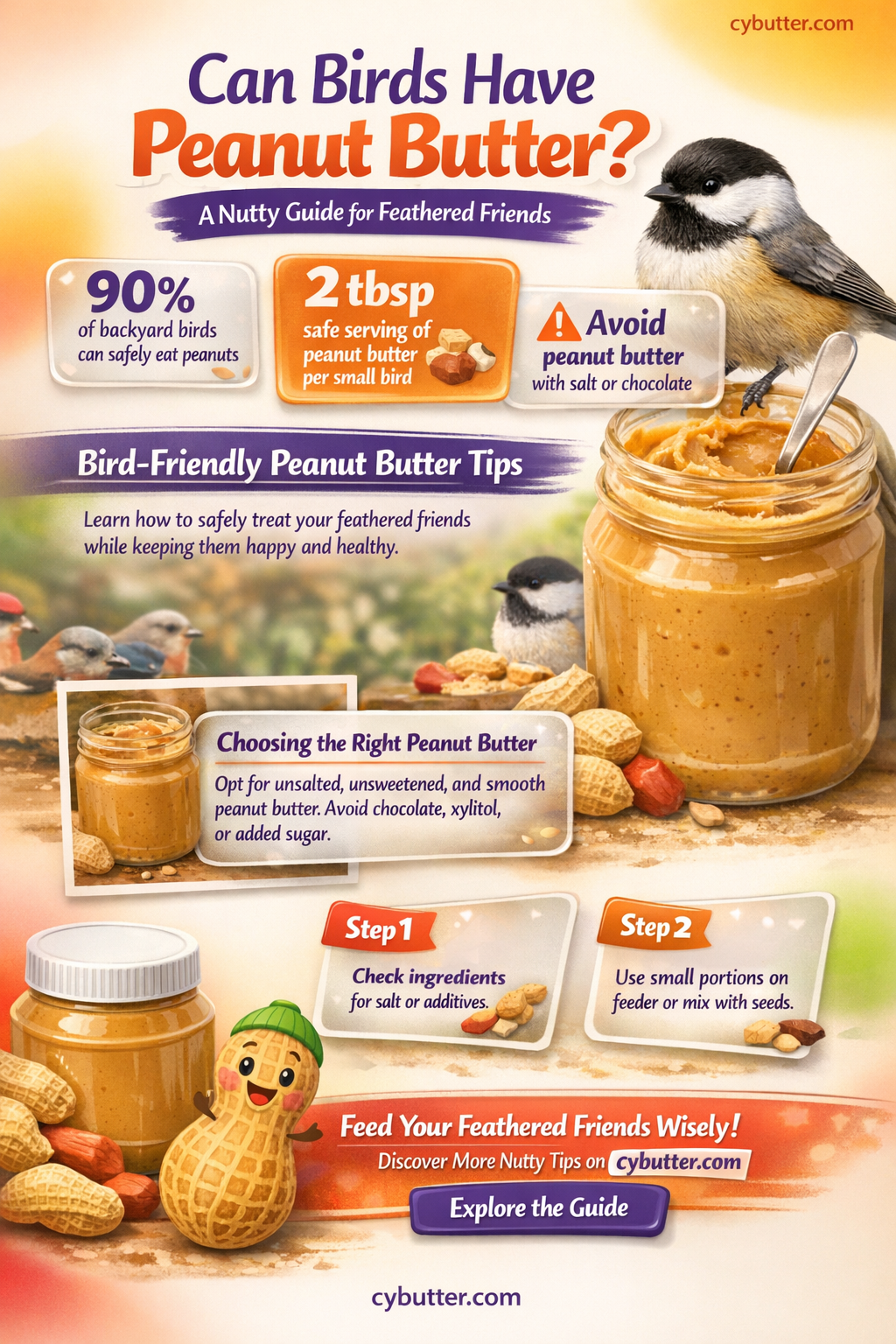 can birds have peanut butter