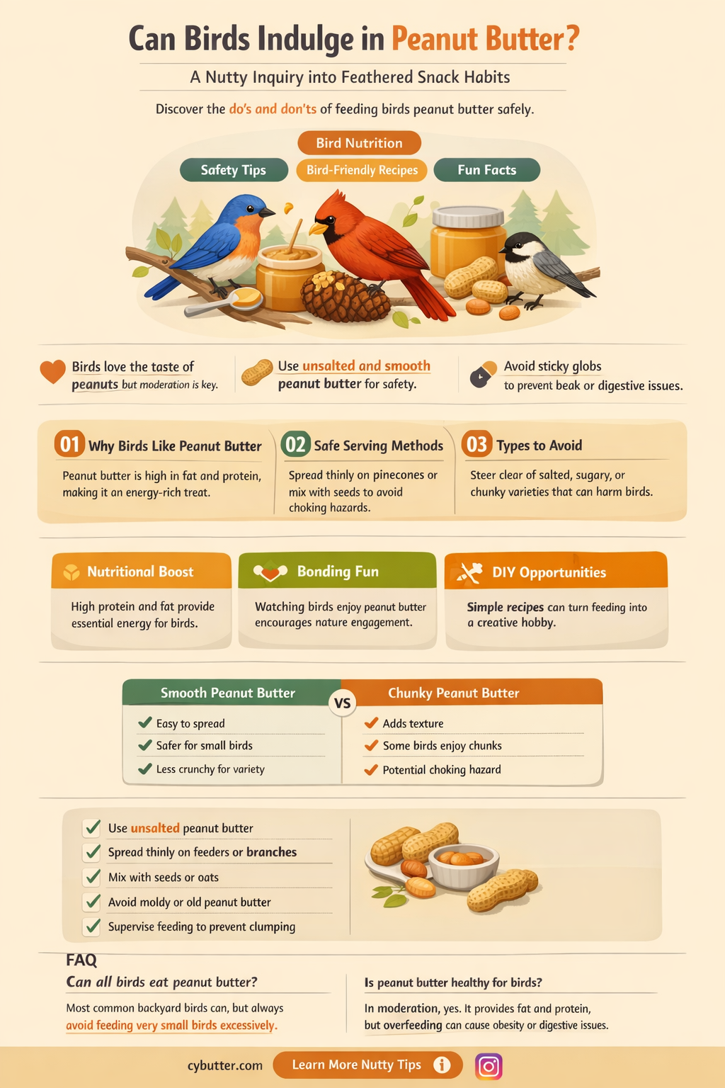 do birds eat peanut butter