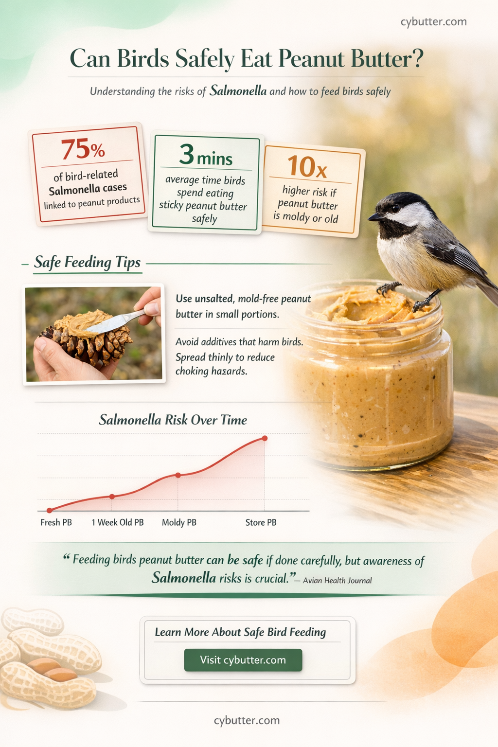 can birds get salmonella from peanut butter