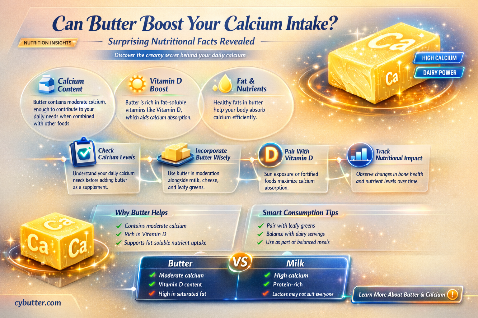 can u get calcium from butter