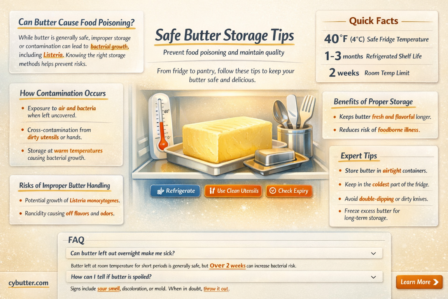 can u get food poisoning from butter
