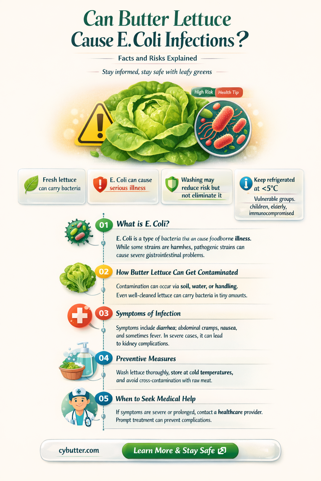 can you get e coli from butter lettuce