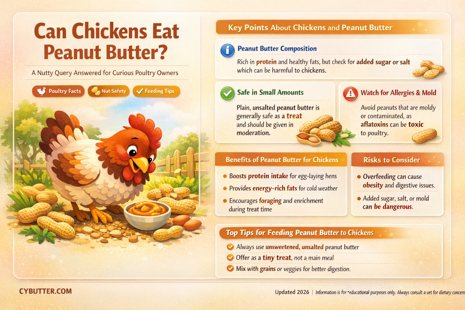 can chickens eat peanut butter