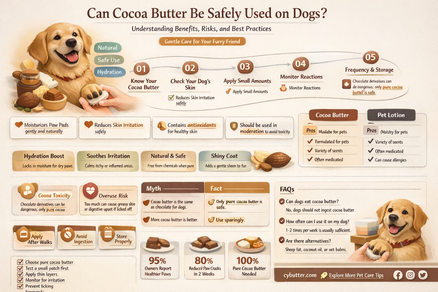 can you use cocoa butter on dogs