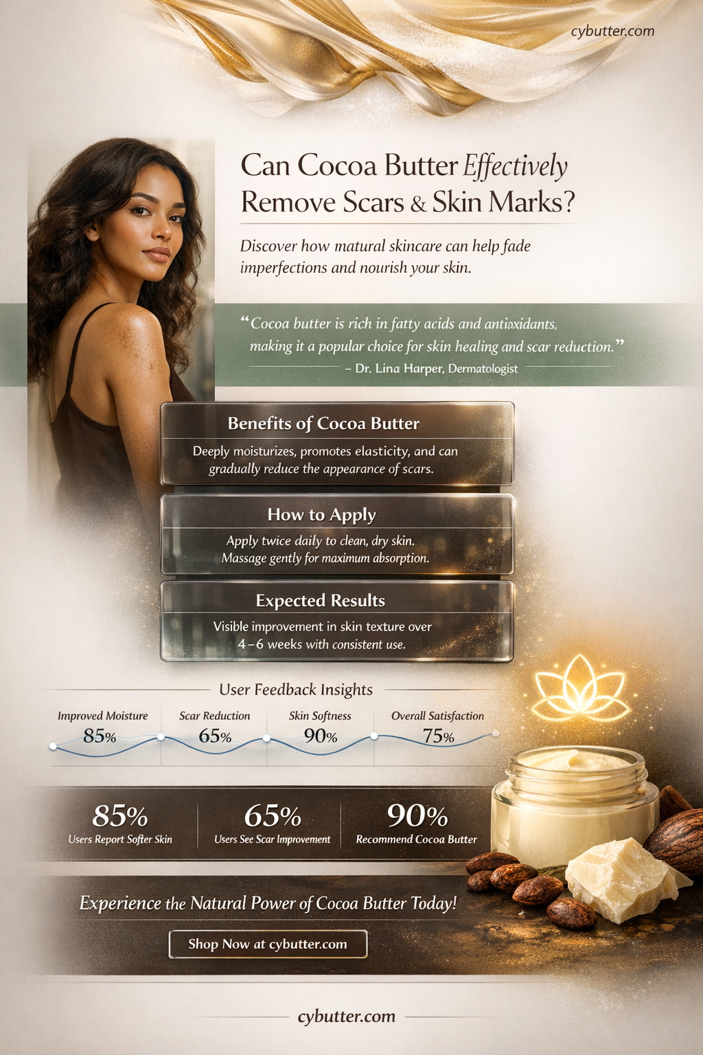 does cocoa butter get rid of marks