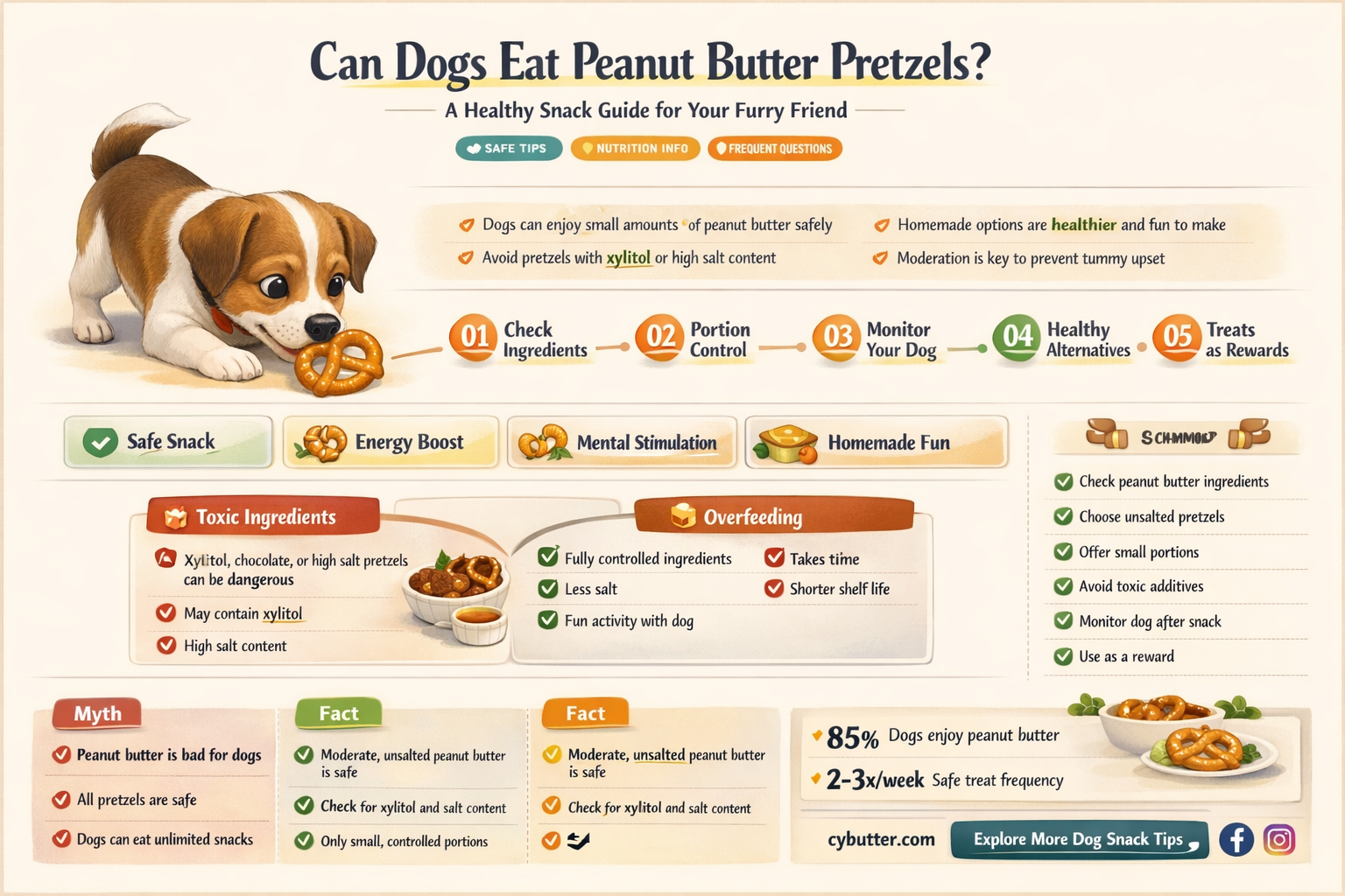 are peanut butter pretzels good for dogs