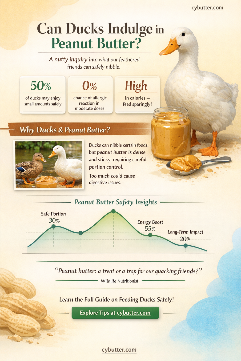 can ducks have peanut butter