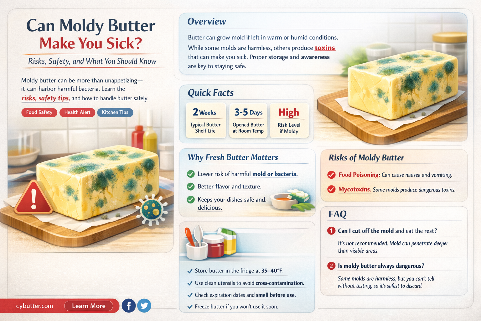 can you get sick from eating mold butter