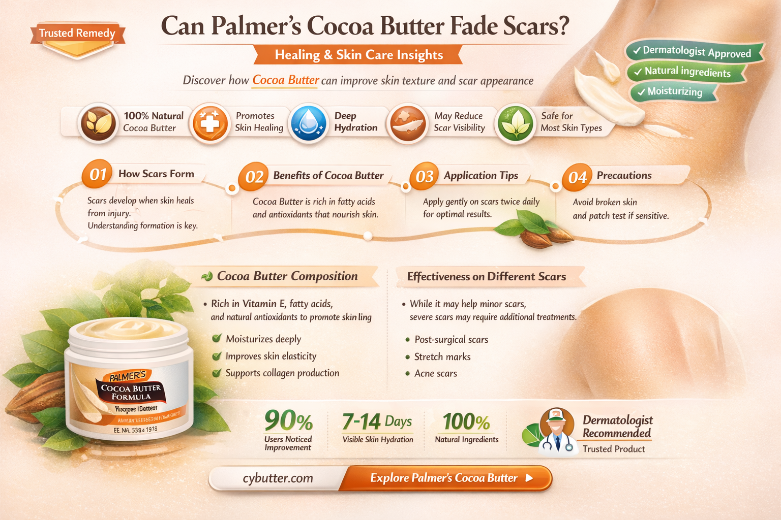 can palmers cocoa butter get rid of scars