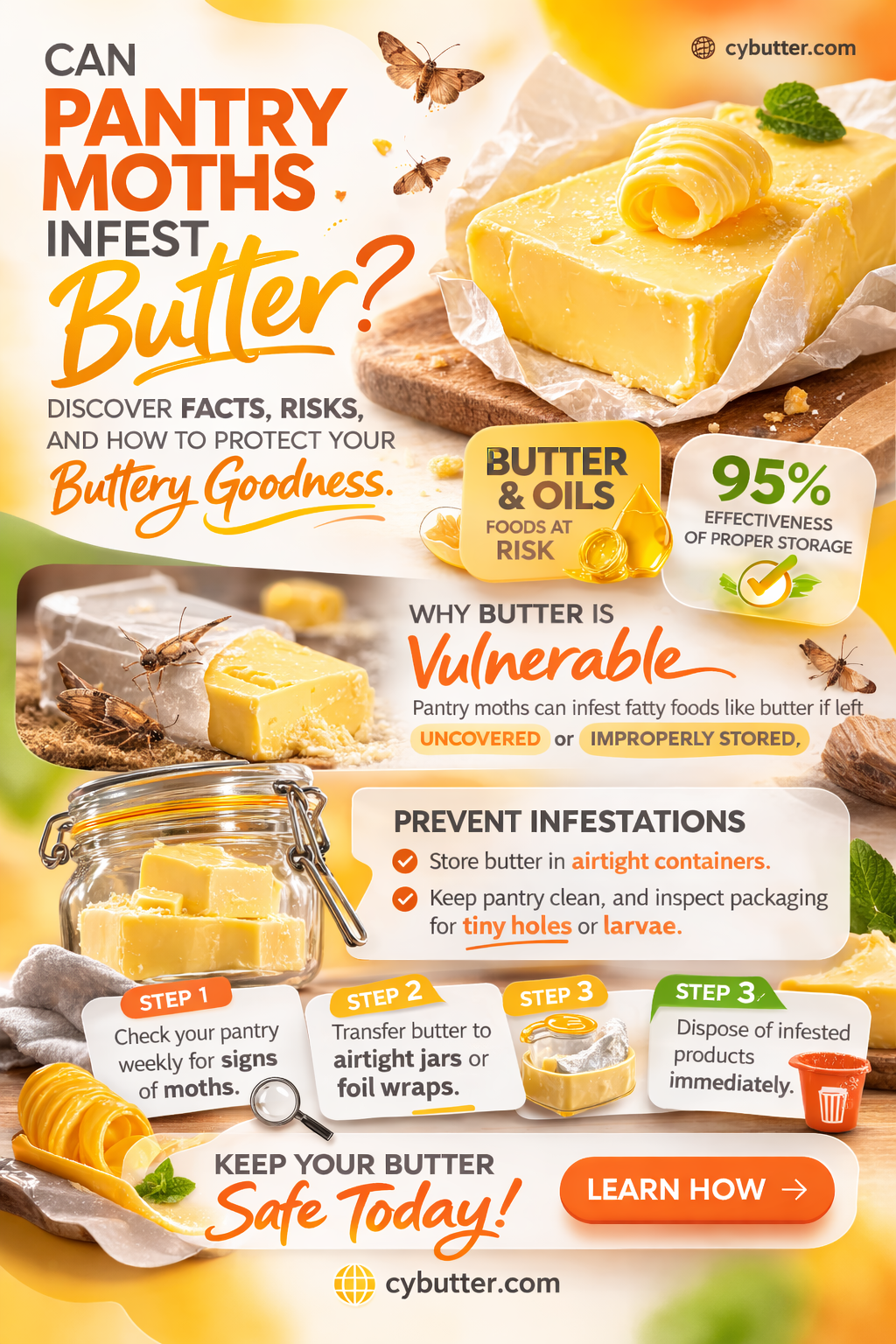 do pantry moths get into butter