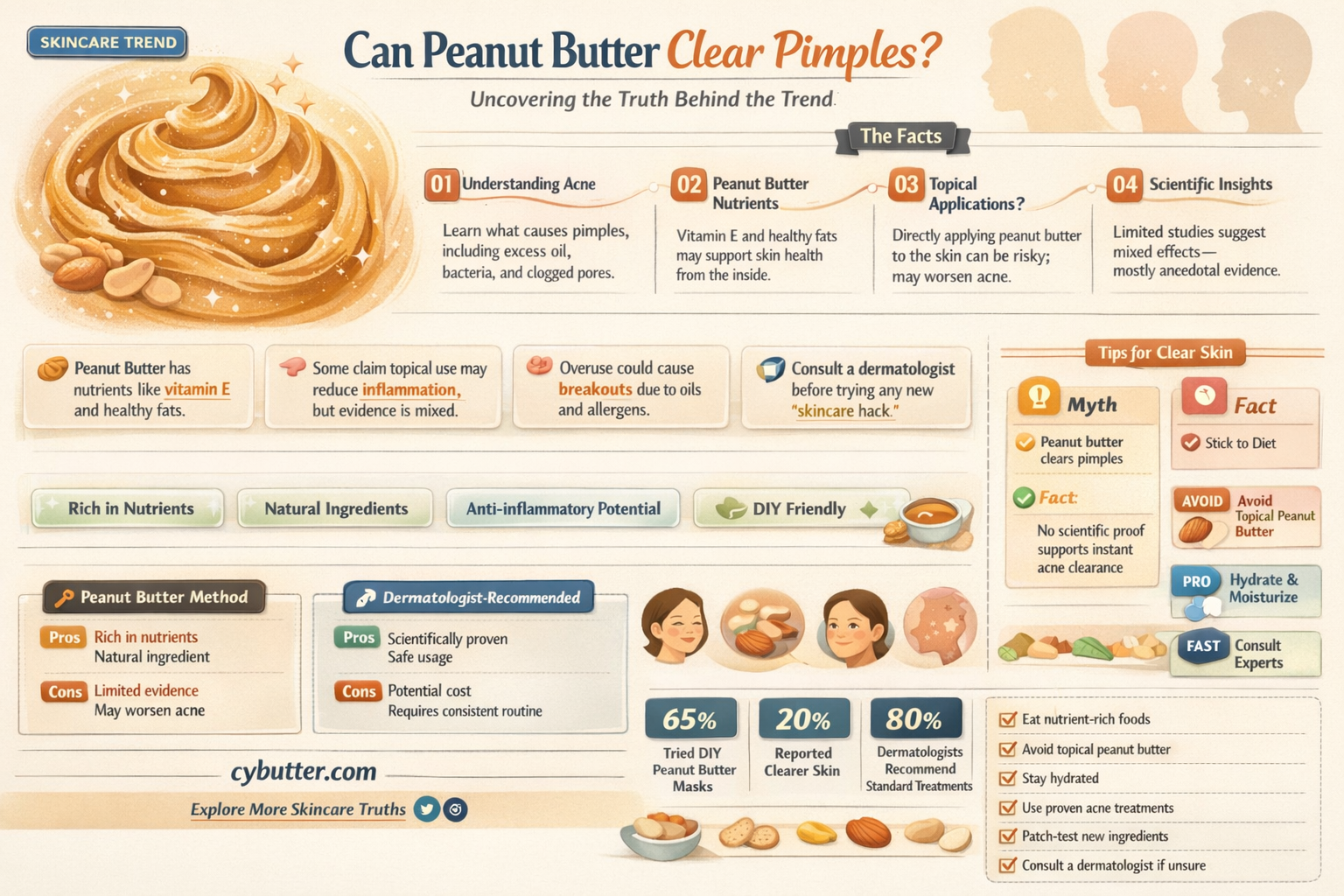 does peanut butter help get rid of pimples