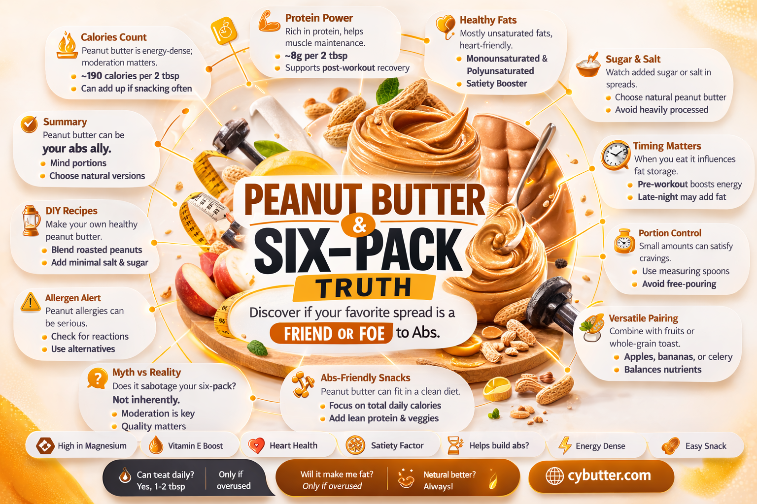 does penut butter stop you ftom getting abs