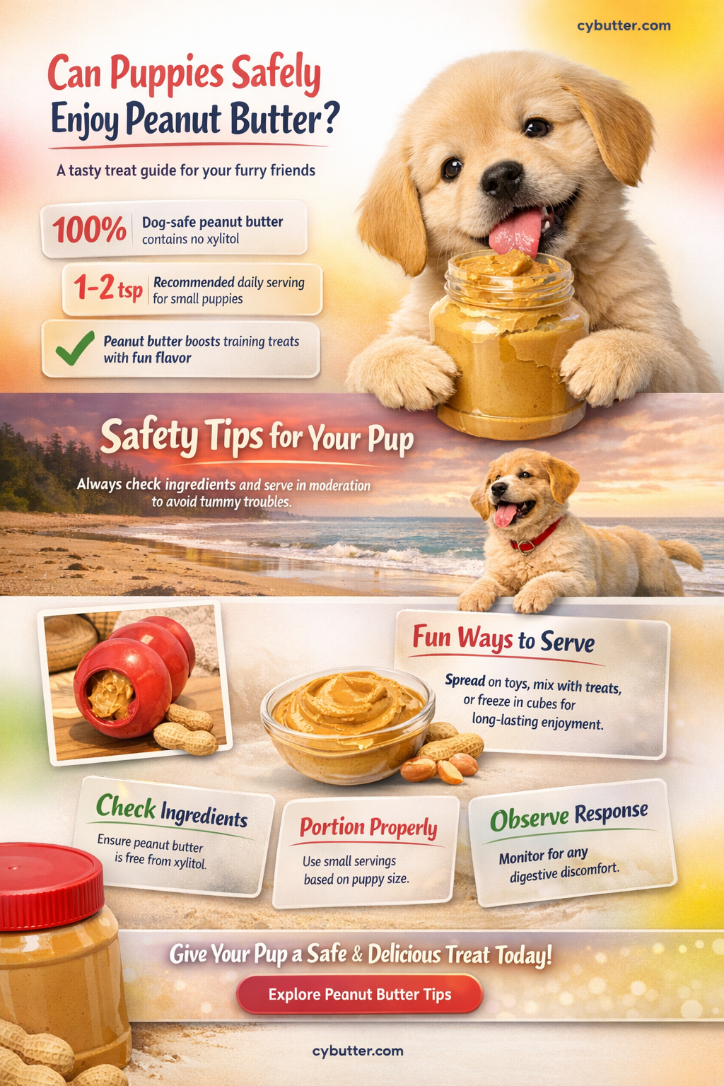 can puppies get a little peanut butter
