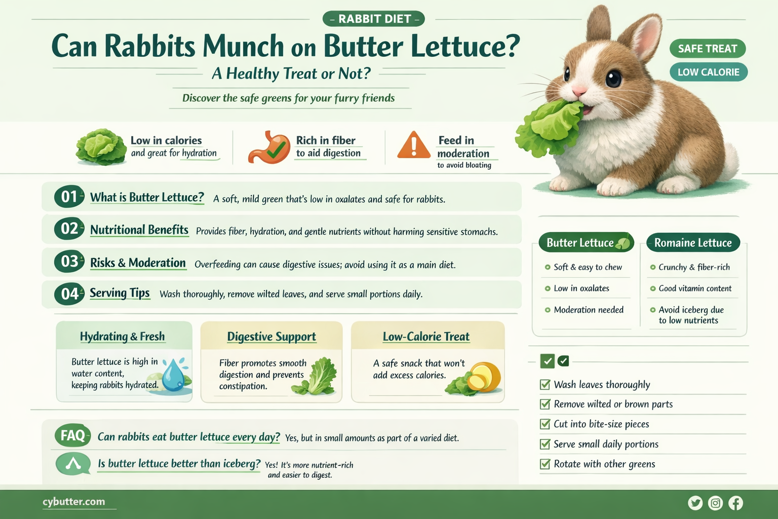 can rabbits have butter lettuce