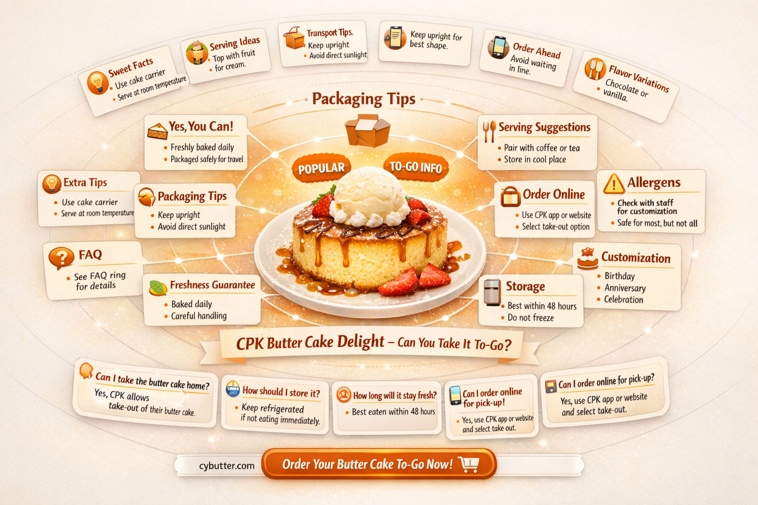 can you get butter cake to go at cpk