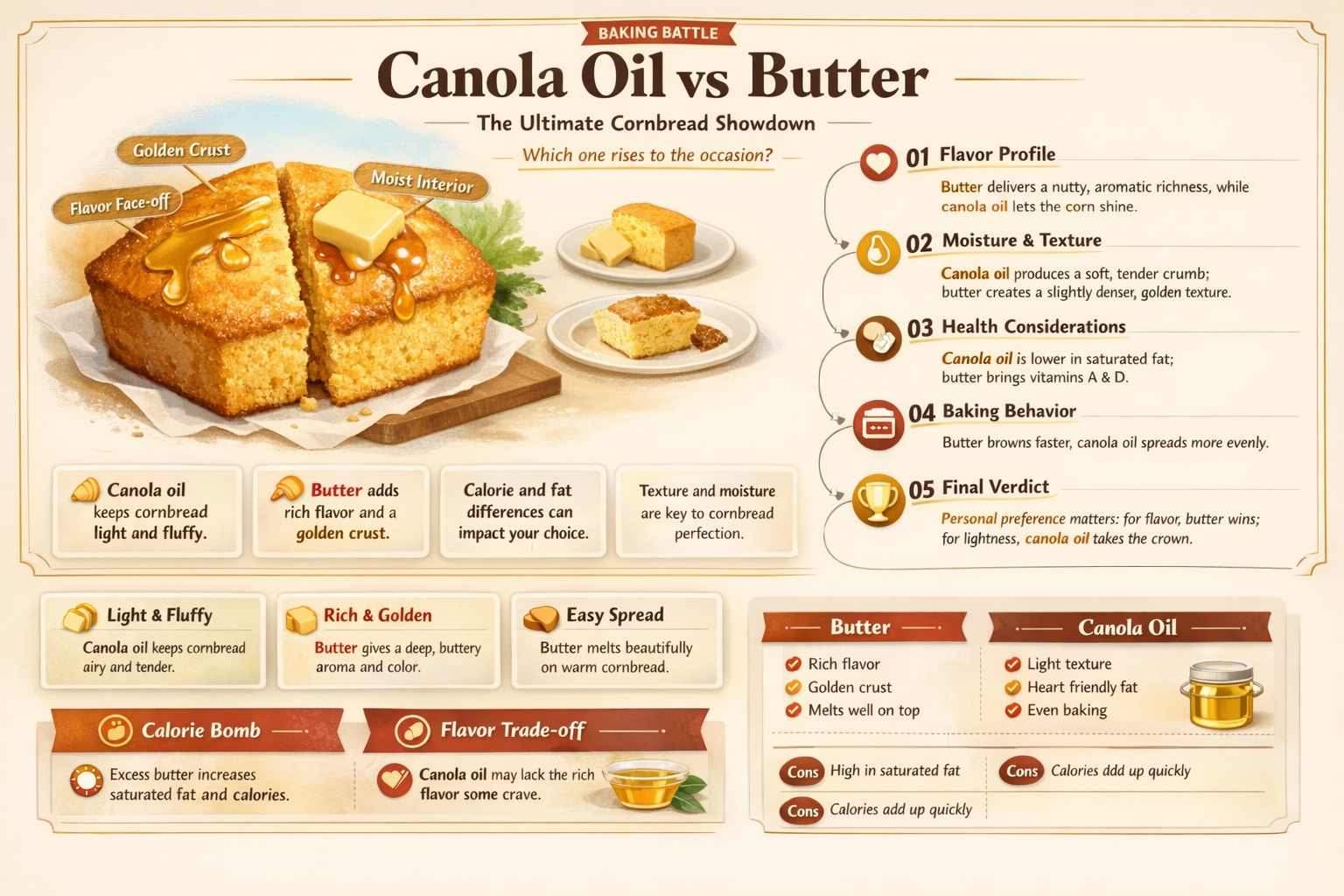 can you substitute canola oil for butter in cornbread