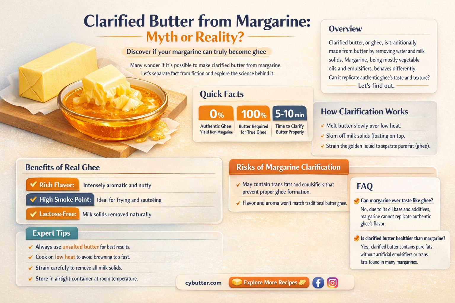 can you get clarified butter from margarine