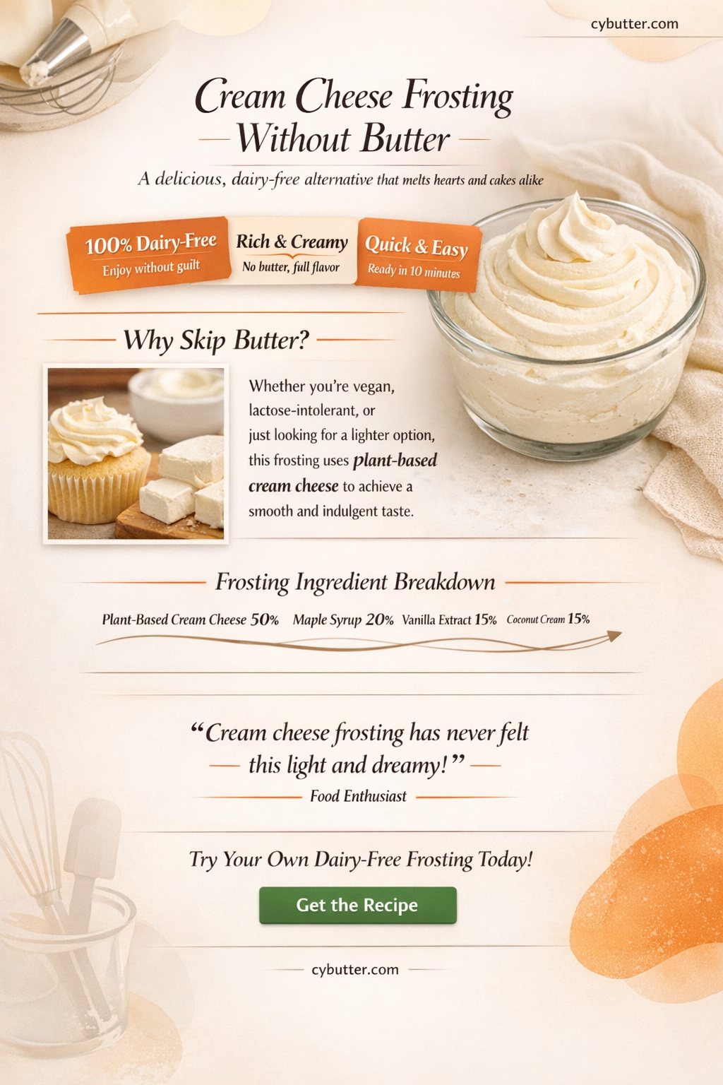can you make cream cheese frosting without butter