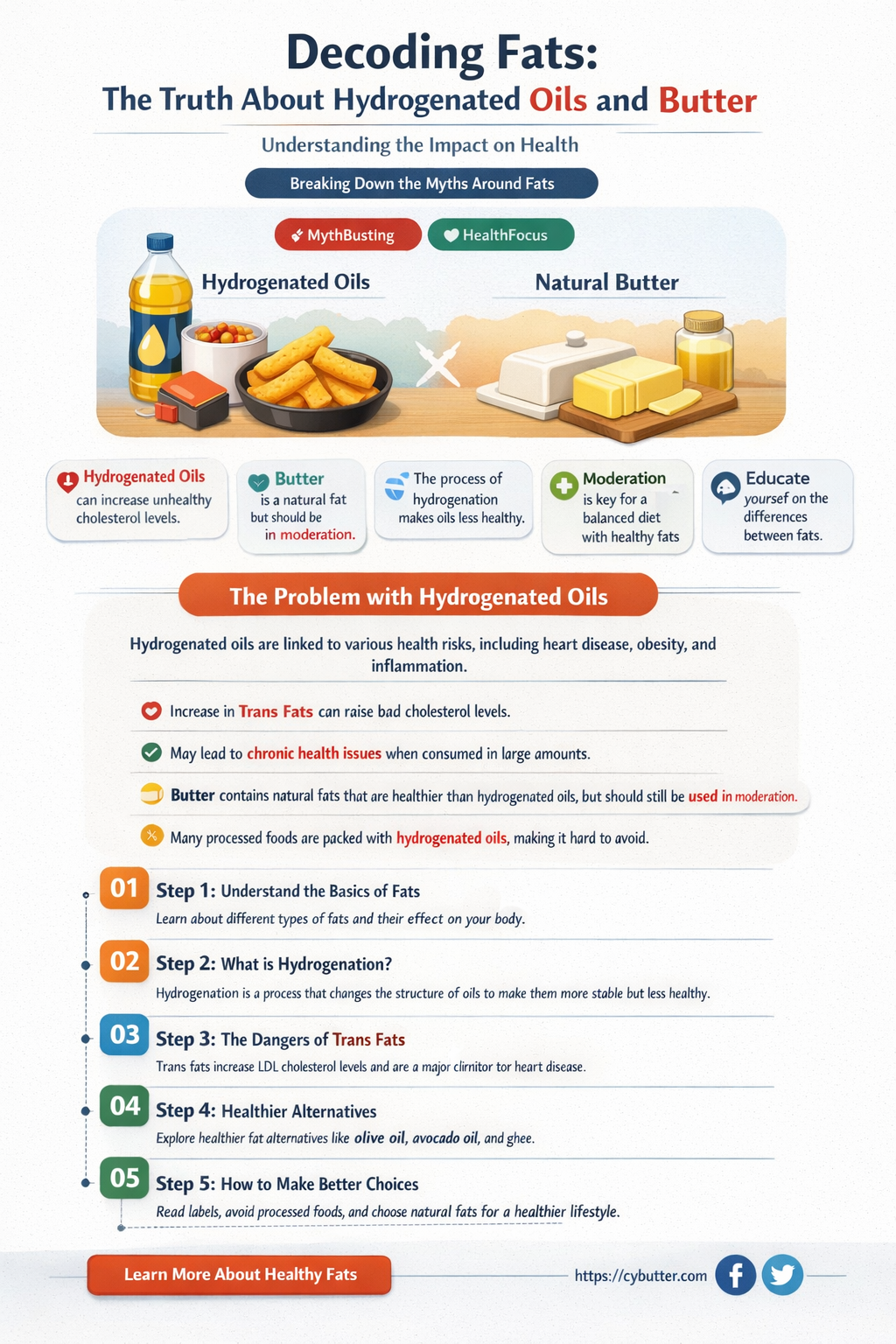 are hydrogenated oils & butter trans and saturated fats