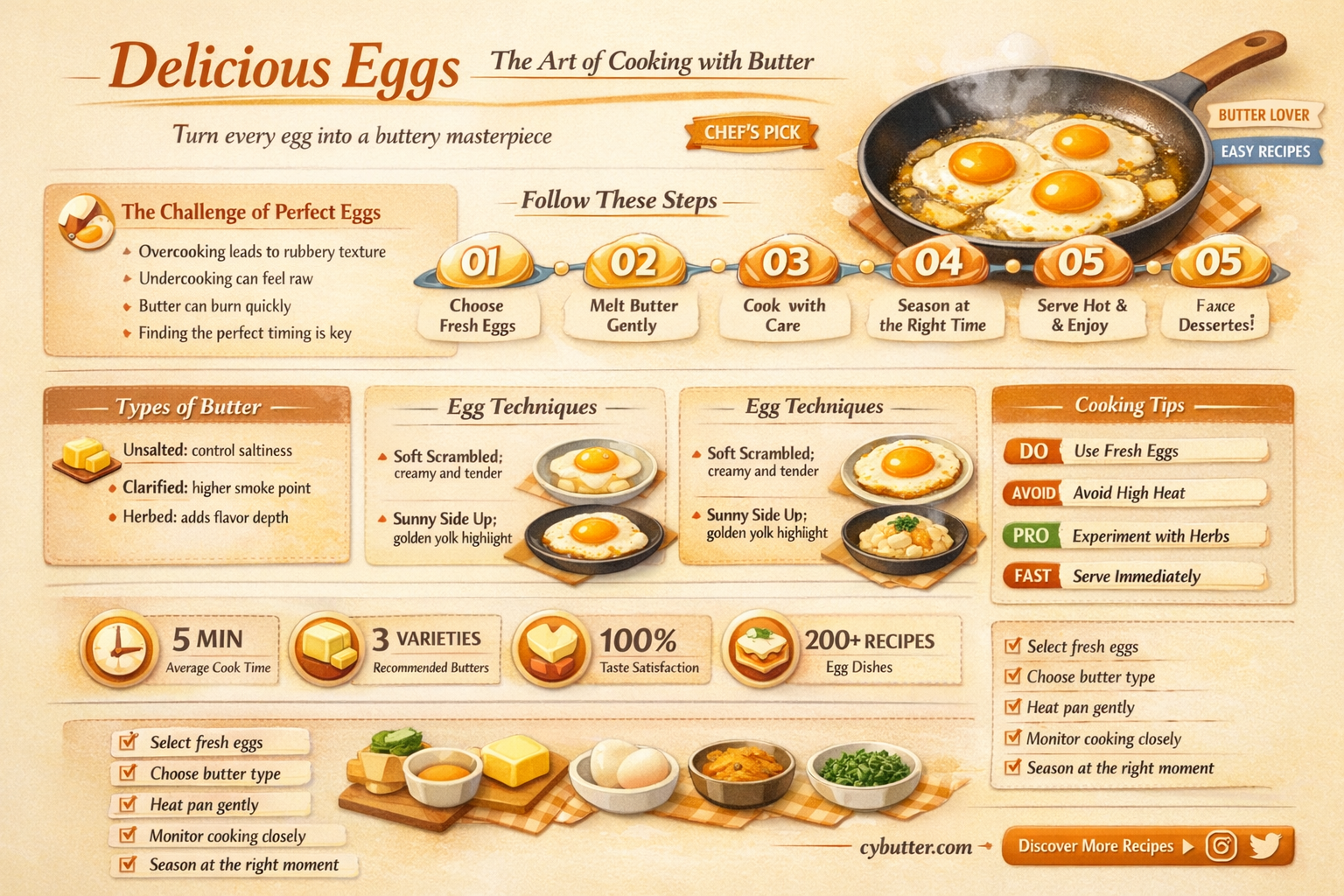 can you cook eggs with butter